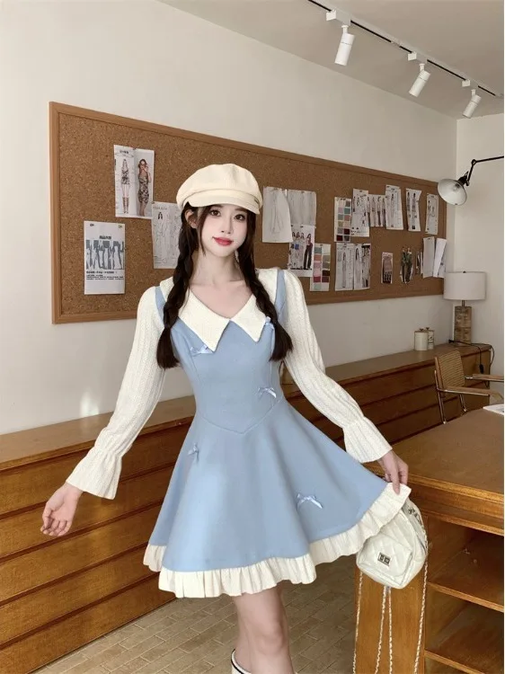 plus Size Long Sleeve Doll Collar Long Dress Autumn Winter Waist Cinching Slimming Design Knot Dress Korean Style A...
plus Size Long Sleeve Doll Collar Long Dress Autumn Winter Waist Cinching Slimming Design Knot Dress Korean Style A...