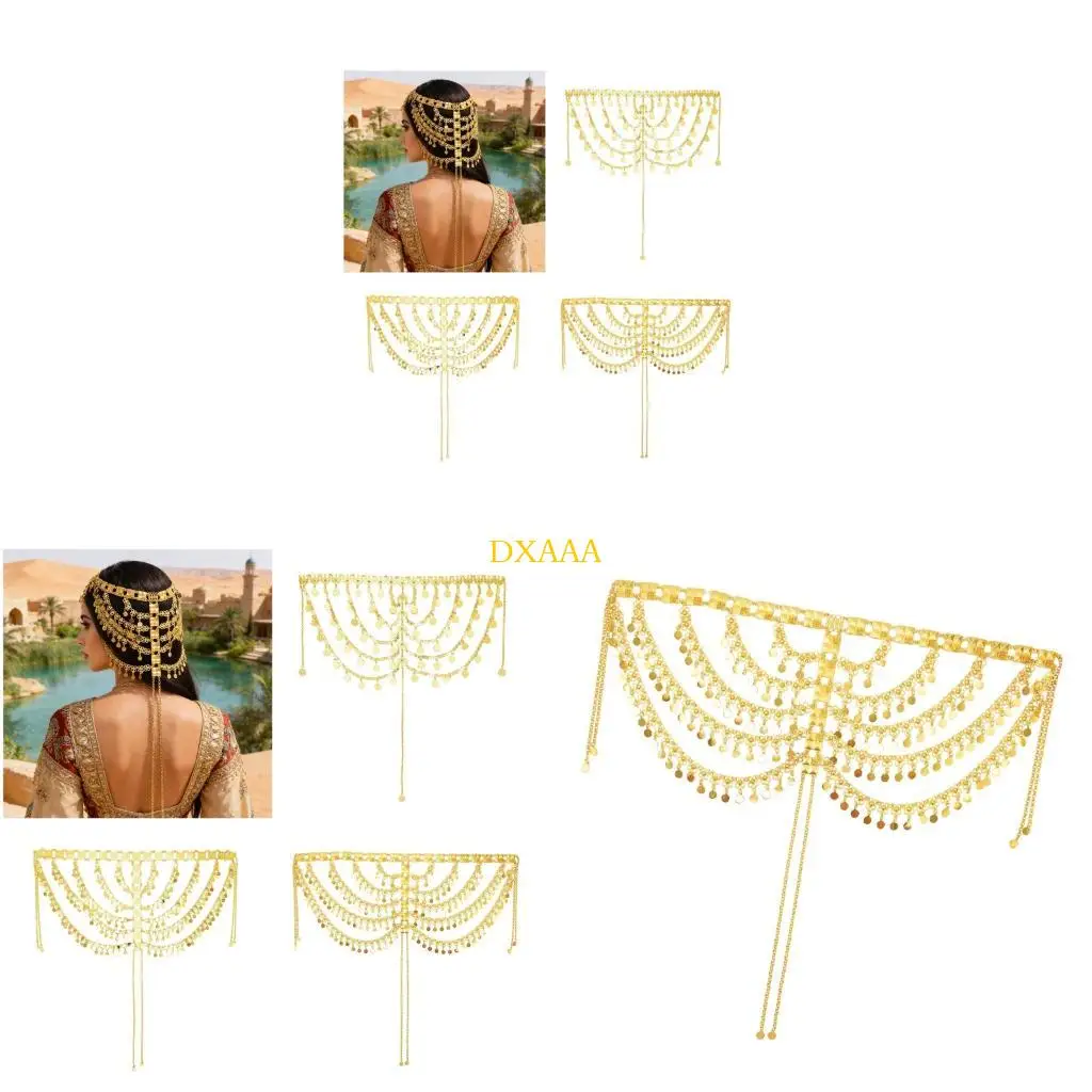 DXAA Multi Layer Small Circular Tassels Hair Jewelry for Ethnic Minorities Arabic Metal Coin Headdress Props Everyday Use
DXAA Multi Layer Small Circular Tassels Hair Jewelry for Ethnic Minorities Arabic Metal Coin Headdress Props Everyday Use
