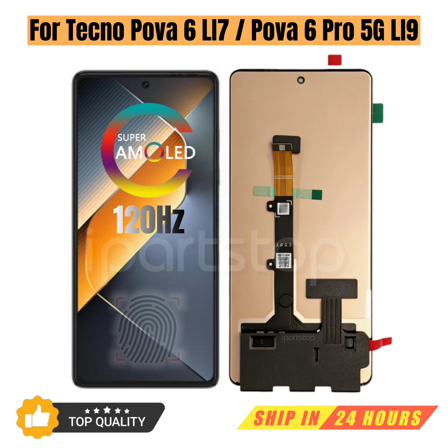 iParts Replacement New Display for Tecno Pova 6 LI7 Pova6 Pro 5G LI9 120Hz AMOLED Touch Screen Digitizer Assembly OEM Tested
iParts Replacement New Display for Tecno Pova 6 LI7 Pova6 Pro 5G LI9 120Hz AMOLED Touch Screen Digitizer Assembly OEM Tested
