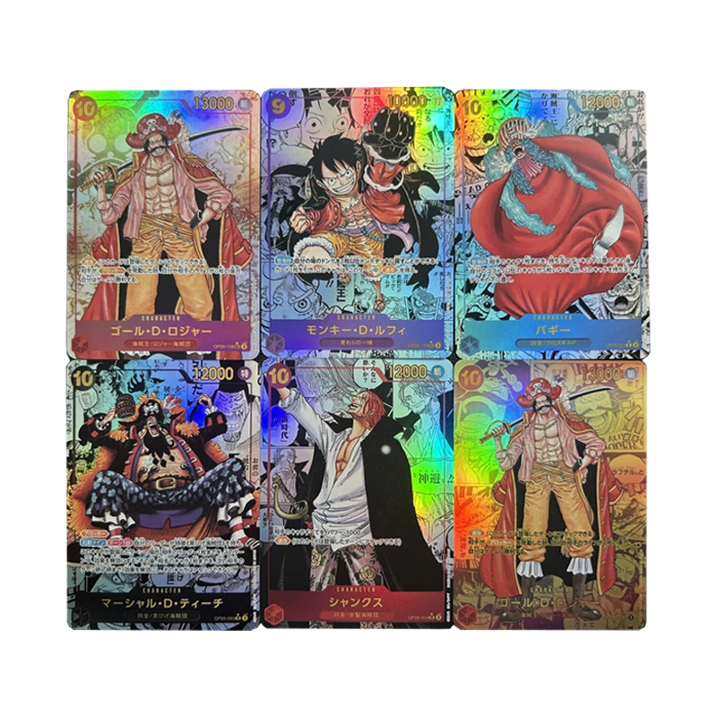 6Pcs/set Diy One Piece Opcg Luffy Roger Collection Card Comic Version Color Flash Opcg 20 Four Emperors Anime Card Gift Toys
6Pcs/set Diy One Piece Opcg Luffy Roger Collection Card Comic Version Color Flash Opcg 20 Four Emperors Anime Card Gift Toys