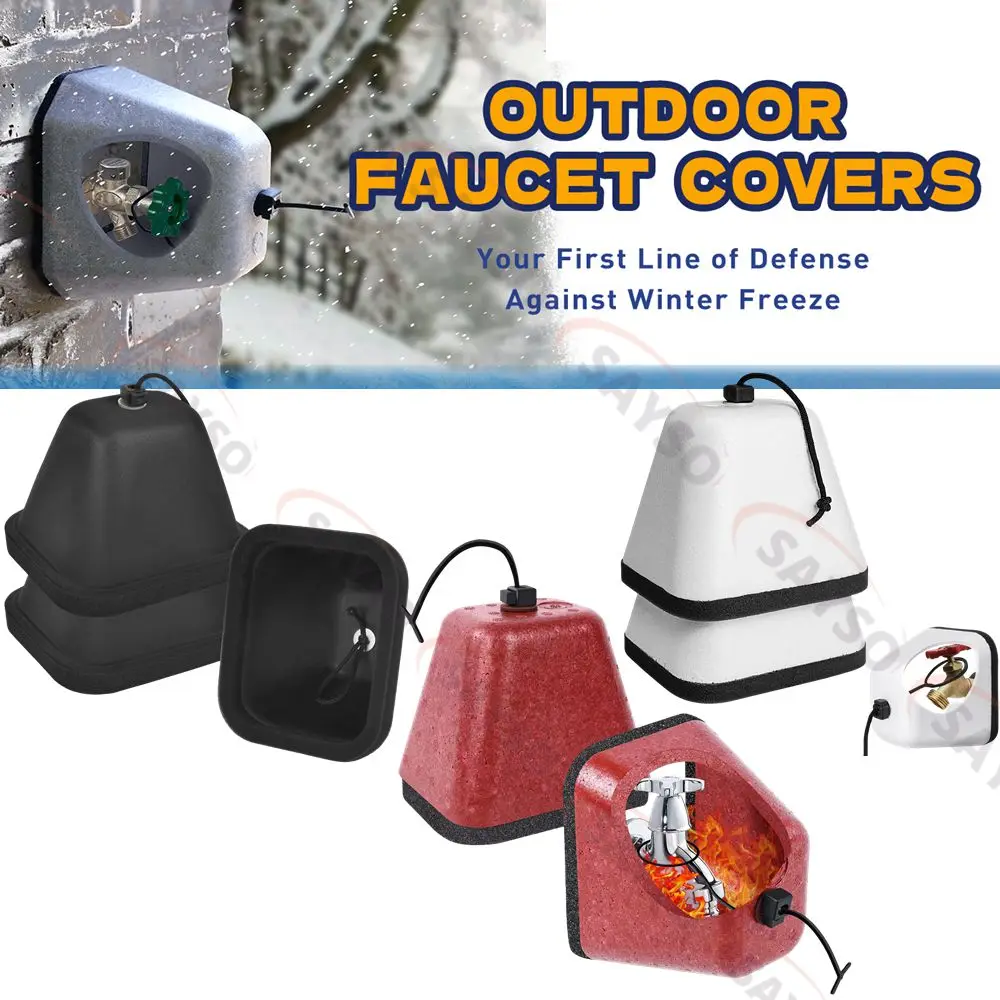 Outdoor Faucet Covers for Winter, 2 Pack Faucet Covers for Winter Freeze Protection, Reusable Foam Spigot Covers Winter Insulate
Outdoor Faucet Covers for Winter, 2 Pack Faucet Covers for Winter Freeze Protection, Reusable Foam Spigot Covers Winter Insulate