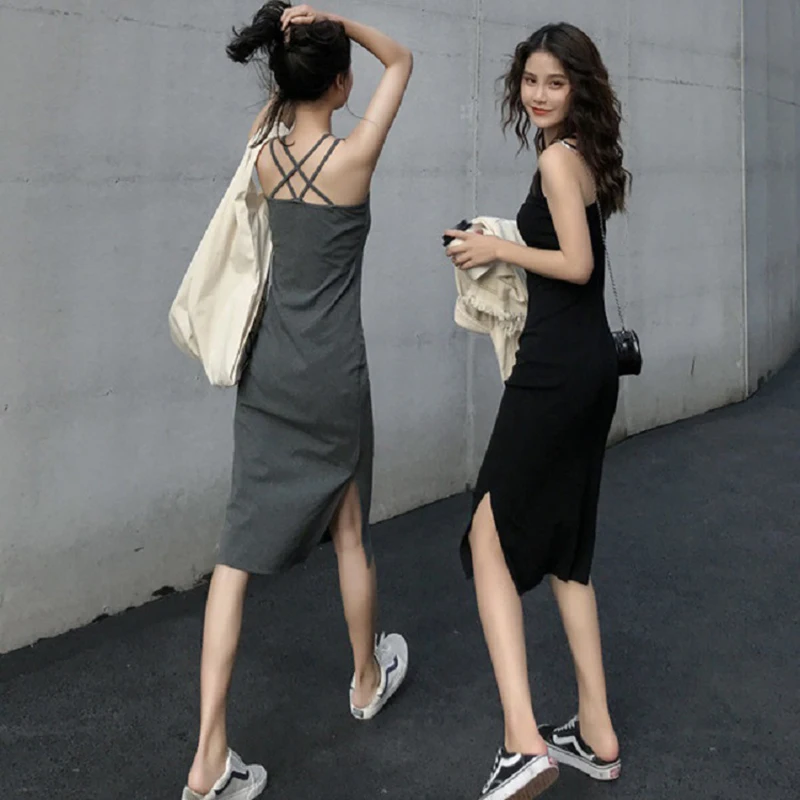 Woman Summer Style Bodycon Sexy Dress Female Sleeveless Spaghetti Strap High Waist Dress Backless Slim Minimalist Dress
Woman Summer Style Bodycon Sexy Dress Female Sleeveless Spaghetti Strap High Waist Dress Backless Slim Minimalist Dress