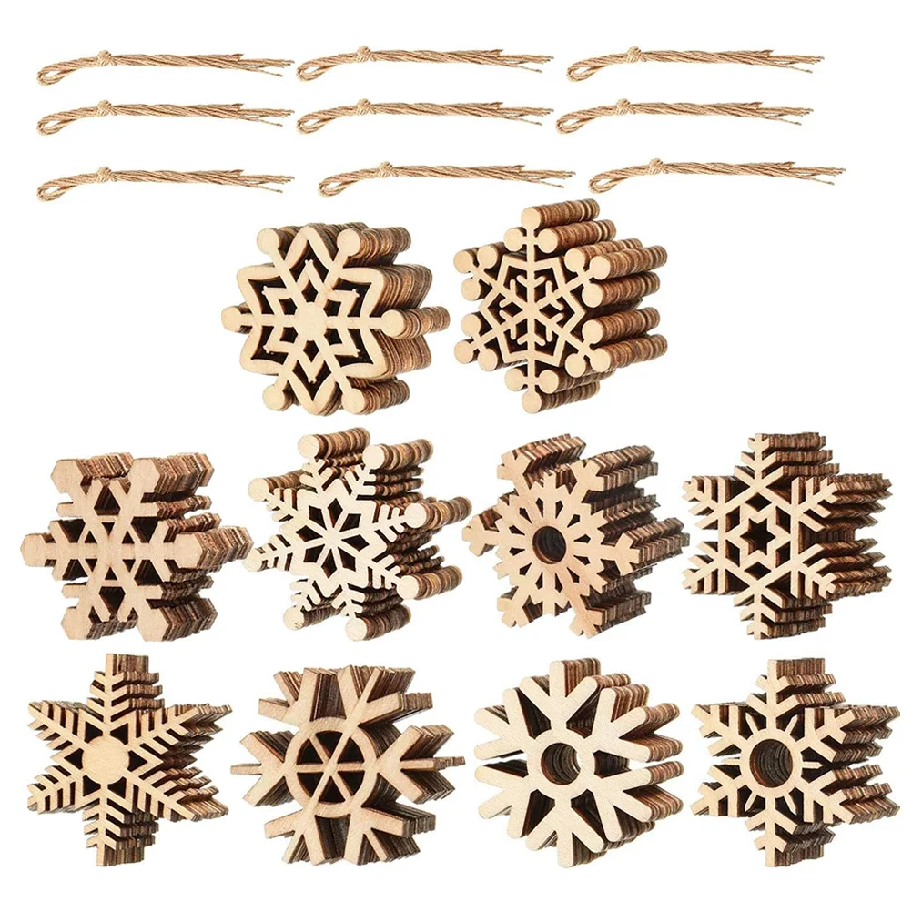 100Pcs DIY Wooden Snowflake Pendants Blank Christmas Ornaments Unpainted Wood Slices for Handmade Holiday Decor
100Pcs DIY Wooden Snowflake Pendants Blank Christmas Ornaments Unpainted Wood Slices for Handmade Holiday Decor