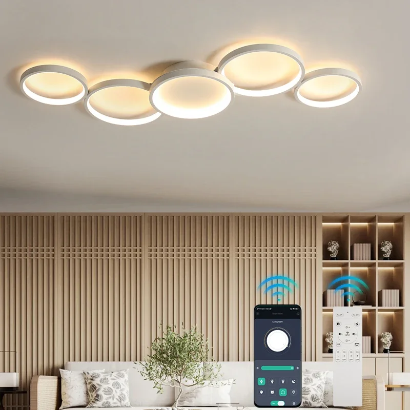 New ceiling light, simple LED, modern room lighting, personalized circular bedroom light, book guest lighting 55W 90-260V
New ceiling light, simple LED, modern room lighting, personalized circular bedroom light, book guest lighting 55W 90-260V