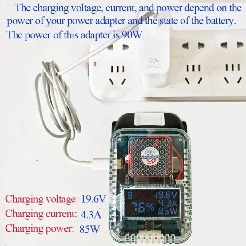 LCD Chargers Adapter for 18V Lithium BAT609 BAT618 BAT609G BAT618G Model with Overload Protections ABS Housing Shell
LCD Chargers Adapter for 18V Lithium BAT609 BAT618 BAT609G BAT618G Model with Overload Protections ABS Housing Shell