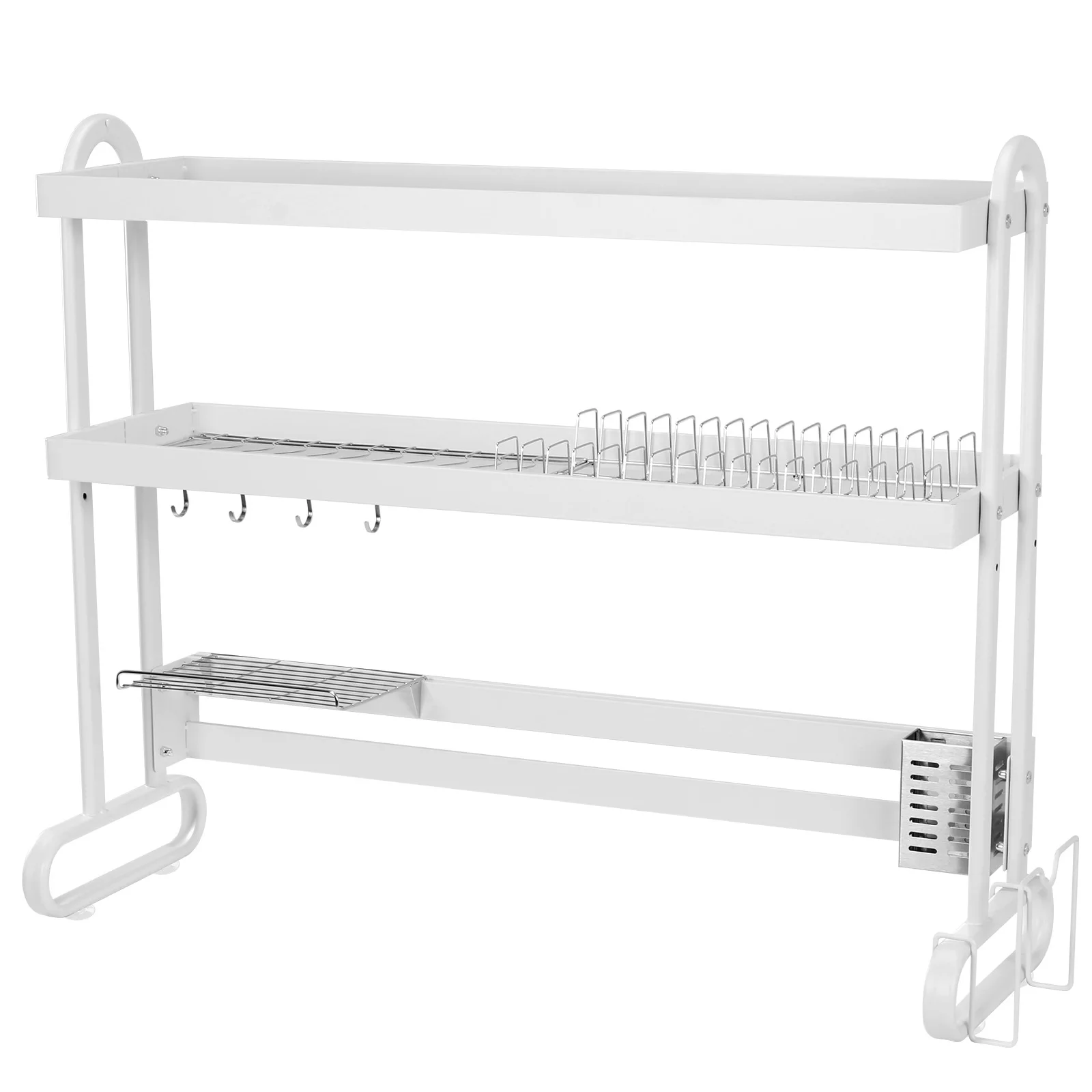 Kitchen Counter Dishrack with Utensil Holder Multifunctional Drainer Shelf Anti-Slip Large Capacity for Home Kitchen Organizers
Kitchen Counter Dishrack with Utensil Holder Multifunctional Drainer Shelf Anti-Slip Large Capacity for Home Kitchen Organizers