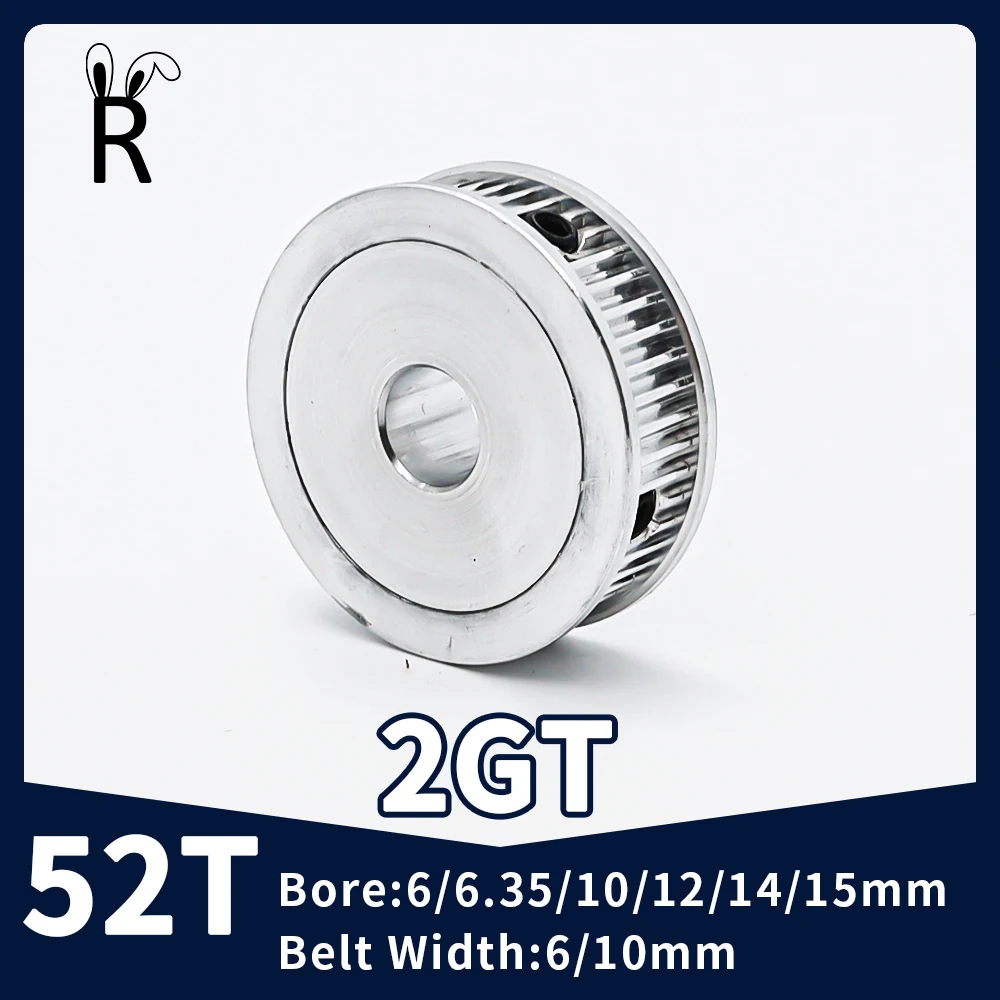 52T Teeth Idler 2GT Timing Pulley Bore 6/6.35/10/12/14/15mm Belt Width 6/10mm GT2 Synchronous Tensioning Wheels 3D Printer Parts
52T Teeth Idler 2GT Timing Pulley Bore 6/6.35/10/12/14/15mm Belt Width 6/10mm GT2 Synchronous Tensioning Wheels 3D Printer Parts