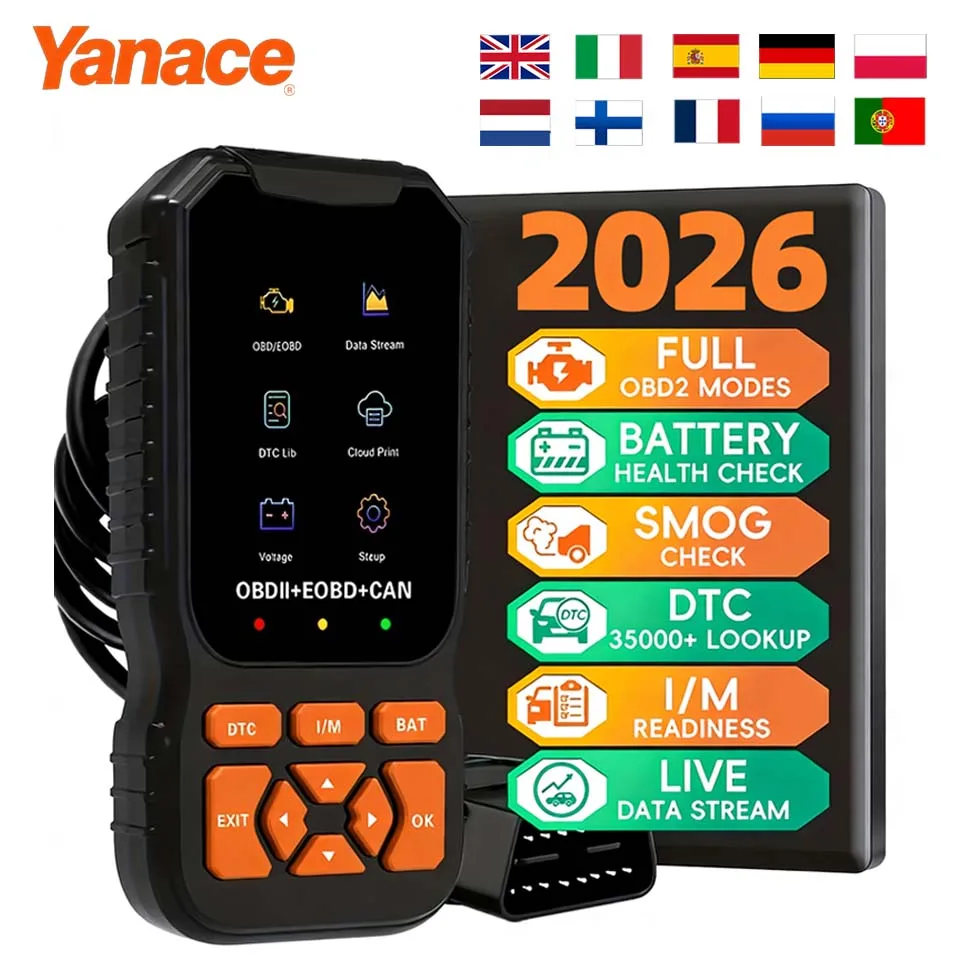 Yanace Universal Car OBD2 Scanner Diagnostic Tool Code Reader Engine Fault Code Reader for All 1996+ OBD II Cars
Yanace Universal Car OBD2 Scanner Diagnostic Tool Code Reader Engine Fault Code Reader for All 1996+ OBD II Cars