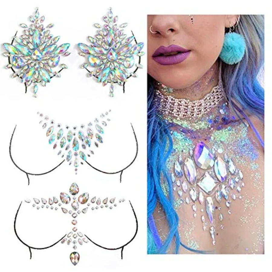 Breast Jewels Tattoo Rhinestone Chest Sticker Temporary Tattoo Glitter Breast Body Gems Tattoo Sticker Body Art Decor Jewel Pas
Breast Jewels Tattoo Rhinestone Chest Sticker Temporary Tattoo Glitter Breast Body Gems Tattoo Sticker Body Art Decor Jewel Pas
