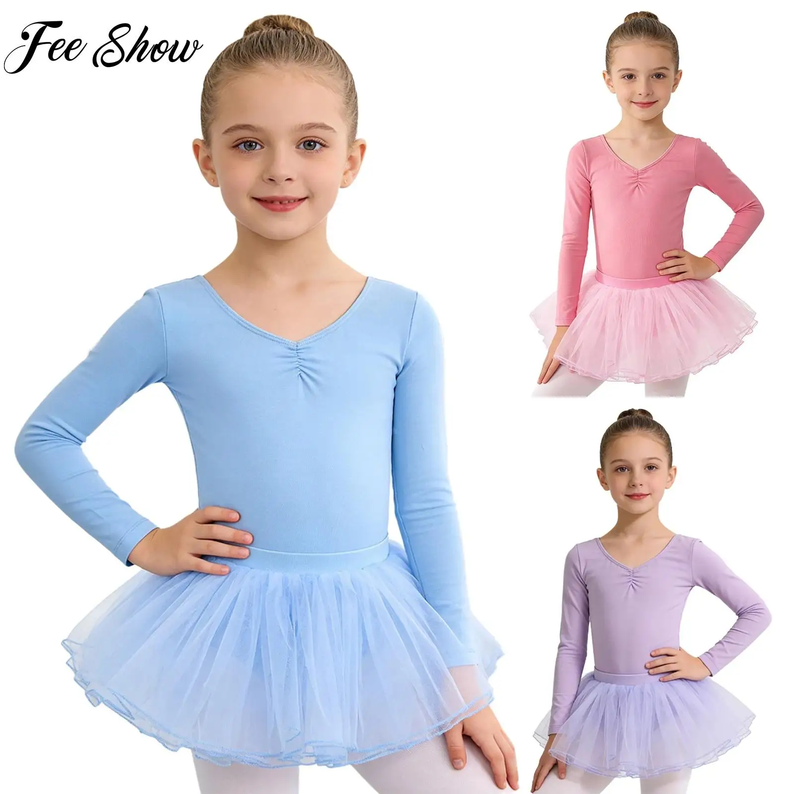 Girls 2-piece Ballet Dance Sets Classic Dance Skating Performance Costumes Long Sleeve Gymnastics Leotard+Tulle Tutu Skirt Set
Girls 2-piece Ballet Dance Sets Classic Dance Skating Performance Costumes Long Sleeve Gymnastics Leotard+Tulle Tutu Skirt Set