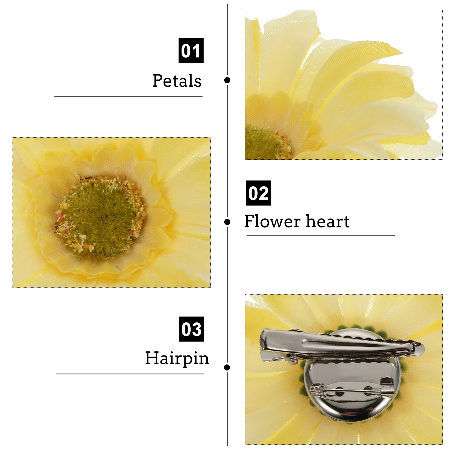 12pcs Sunflower Clips Floral Design Floral Hair Clip Kids Dress Up Party Decor High Quality Cloth Hair Accessories
12pcs Sunflower Clips Floral Design Floral Hair Clip Kids Dress Up Party Decor High Quality Cloth Hair Accessories