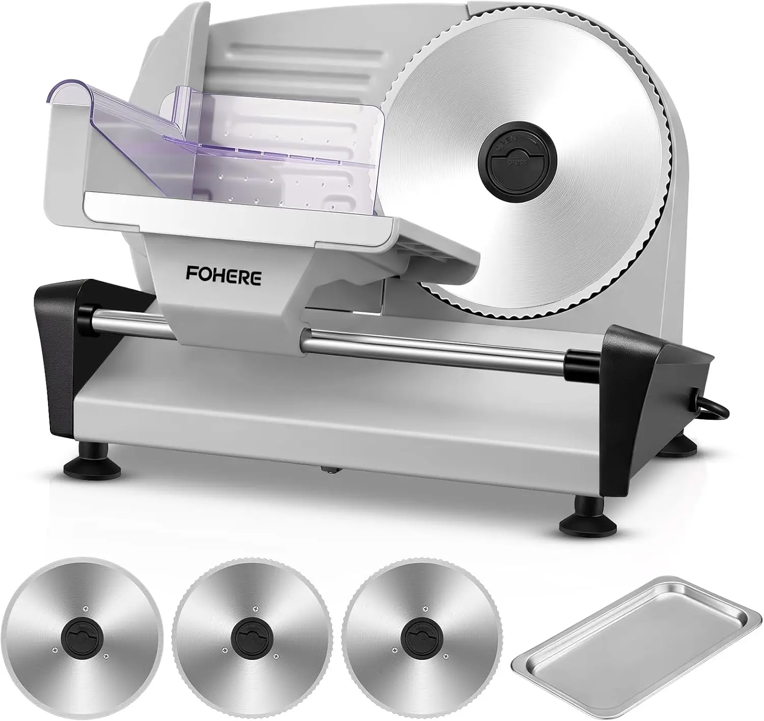 250W Meat Slicer Machine for Home Electric Food Slicer with Stainless Steel Tray Three 7 5 Stainless Steel Blade 0 15mm
250W Meat Slicer Machine for Home Electric Food Slicer with Stainless Steel Tray Three 7 5 Stainless Steel Blade 0 15mm