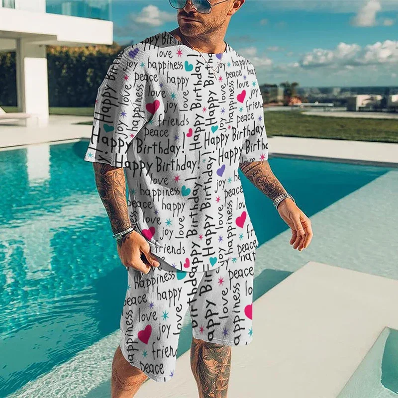 ummer Men Outfits Color 3D Printed Sport Short Sleeve Suits Hip Hop Casual 2 Piece T Shirt+Shorts Fashion Male Tracksuit Set
ummer Men Outfits Color 3D Printed Sport Short Sleeve Suits Hip Hop Casual 2 Piece T Shirt+Shorts Fashion Male Tracksuit Set