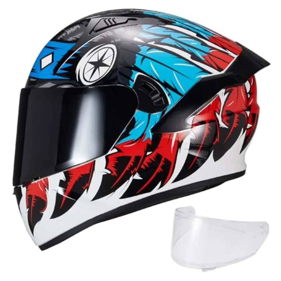 Full Face Dual Visor Motorcycle Helmet for Street Bike Racing, ABS Shell, Matte Black, DOT Approved with Scratch-Resistant Blac
Full Face Dual Visor Motorcycle Helmet for Street Bike Racing, ABS Shell, Matte Black, DOT Approved with Scratch-Resistant Blac