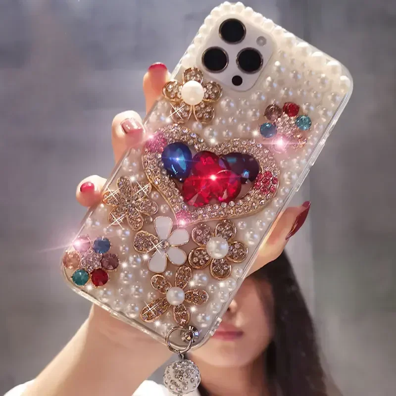 Colorful Love Flower Case for iPhone, Diamond Pendant Cover, For Huawei P50 P60 Pro Mate 50 60 & Honor 80 90 100 Pro
Colorful Love Flower Case for iPhone, Diamond Pendant Cover, For Huawei P50 P60 Pro Mate 50 60 & Honor 80 90 100 Pro