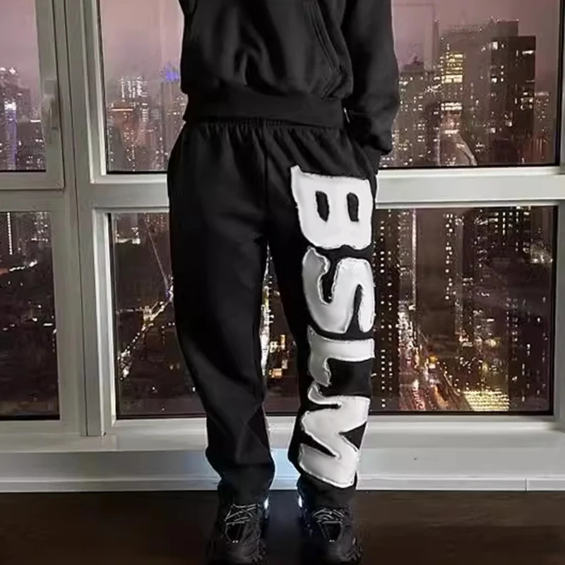Мужские модные повседневные брюки в стиле хип-хоп с алфавитом, осень-зима, уличный стиль, индивидуальный модный осенне-зимний новый стиль
Мужские модные повседневные брюки в стиле хип-хоп с алфавитом, осень-зима, уличный стиль, индивидуальный модный осенне-зимний новый стиль