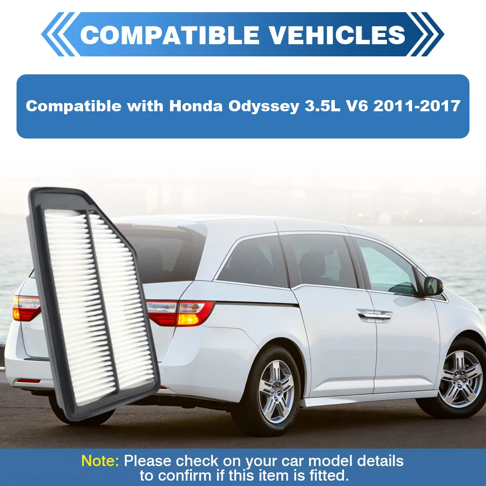 For Honda Odyssey 3.5L V6 2011 2012 2013 2014 2015 2016 2017 Car Engine Air Filter Replacement 17220-RV0-A00 17220RV0A00
For Honda Odyssey 3.5L V6 2011 2012 2013 2014 2015 2016 2017 Car Engine Air Filter Replacement 17220-RV0-A00 17220RV0A00