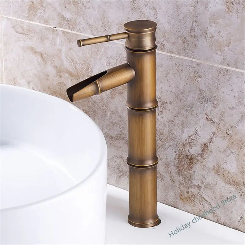 Basin Faucet Antique Brass Bamboo Shape Faucet torneiras do banheiro Copper Sink Faucet Single Handle Hot and Cold Water Tap
Basin Faucet Antique Brass Bamboo Shape Faucet torneiras do banheiro Copper Sink Faucet Single Handle Hot and Cold Water Tap