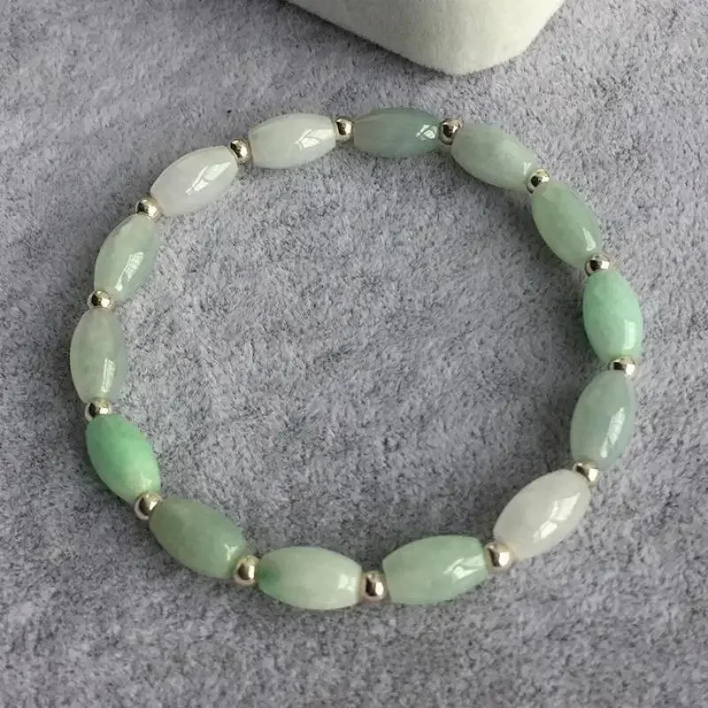 Natural Jadeite Bracelet Women Healing Bangle Real Myanmar Jades Rice Beads Elastic Beaded Bracelets Bangle Lucky Amulet Gifts
Natural Jadeite Bracelet Women Healing Bangle Real Myanmar Jades Rice Beads Elastic Beaded Bracelets Bangle Lucky Amulet Gifts