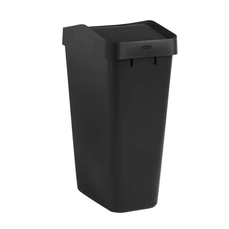 Kitchen Trash Can, 12.2 Gallon Plastic Swing Lid Garbage Bin, Black
Kitchen Trash Can, 12.2 Gallon Plastic Swing Lid Garbage Bin, Black