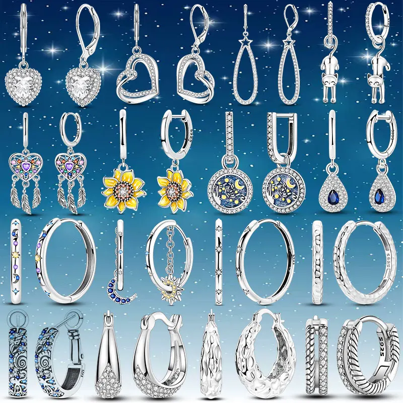 Genuine S925 Silver Multi-Style Drop Hoop Earrings,Inlaid Shiny Zircon,Hypoallergenic Elegant Accessory for Women Daily Gifting
Genuine S925 Silver Multi-Style Drop Hoop Earrings,Inlaid Shiny Zircon,Hypoallergenic Elegant Accessory for Women Daily Gifting