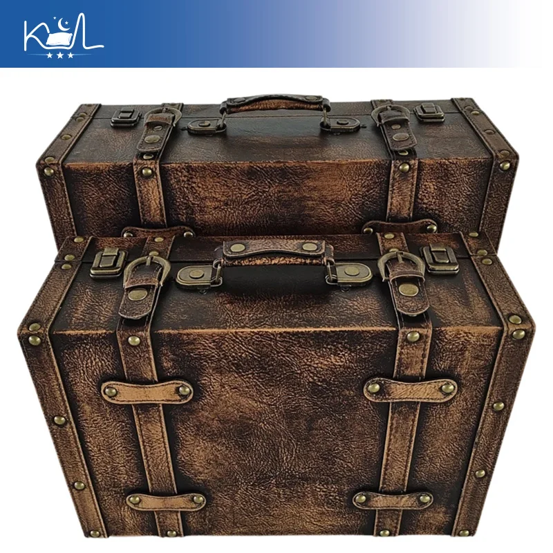 Retro Vintage Hand-Distressed Suitcase, Leather Storage Prop Box for Window Display Decor and Photography Organizer
Retro Vintage Hand-Distressed Suitcase, Leather Storage Prop Box for Window Display Decor and Photography Organizer