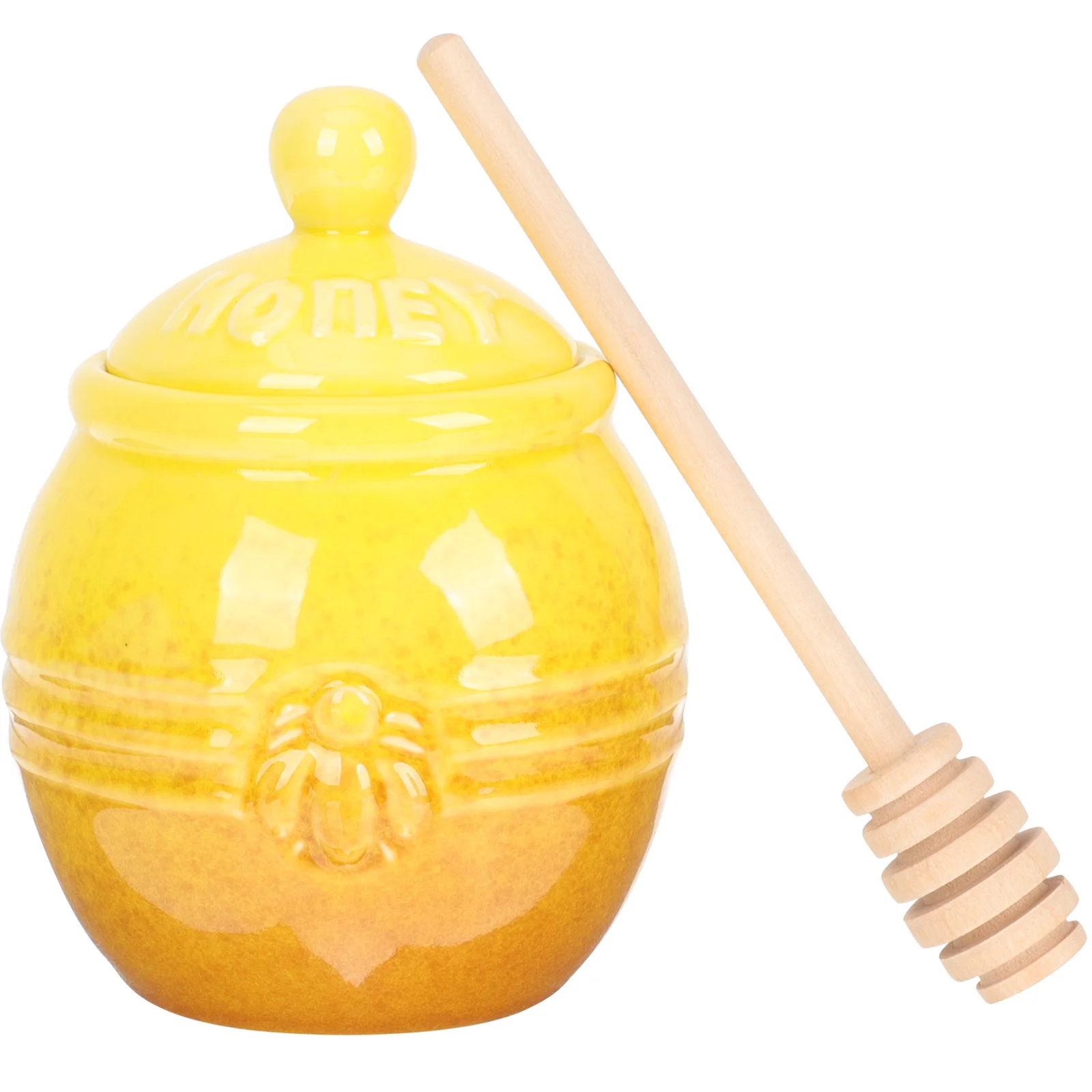 1Set Ceramic Honey Storage Jar Transparent Decorative Jam Container with Stirring Stick for Household Syrup Snack Storage
1Set Ceramic Honey Storage Jar Transparent Decorative Jam Container with Stirring Stick for Household Syrup Snack Storage