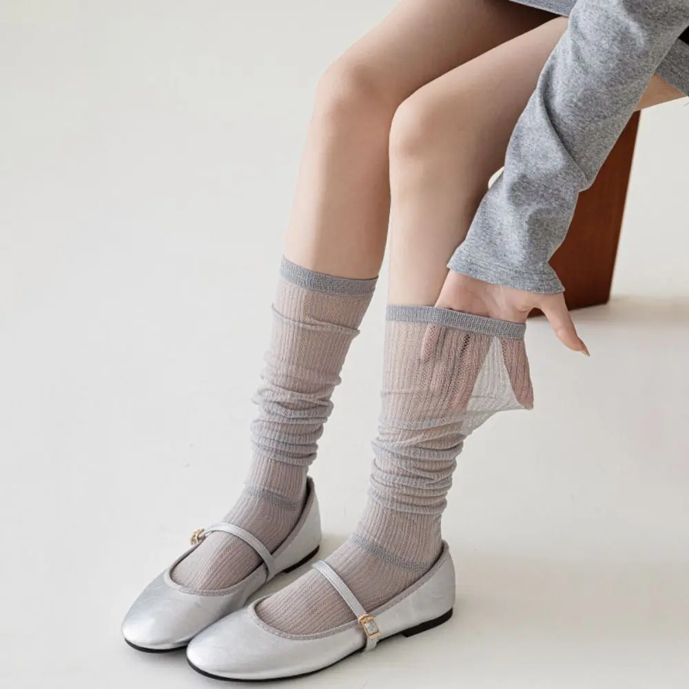 Lolita JK Calf Mesh Socks Solid Color Bunching Socks Mid-tube Stocking Ultra-thin Breathable Calf Long Socks Spring Summer
Lolita JK Calf Mesh Socks Solid Color Bunching Socks Mid-tube Stocking Ultra-thin Breathable Calf Long Socks Spring Summer