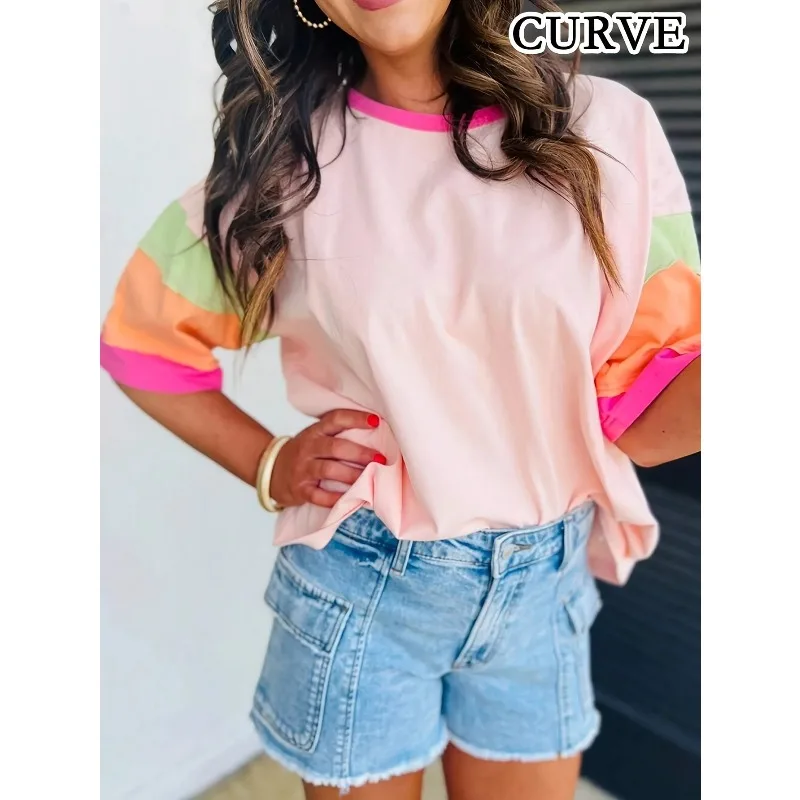 Plus Size Summer New Women's Fashion Pullover Tops Women Casual Style Loose O-Neck Half Sleeve T-shirts
Plus Size Summer New Women's Fashion Pullover Tops Women Casual Style Loose O-Neck Half Sleeve T-shirts