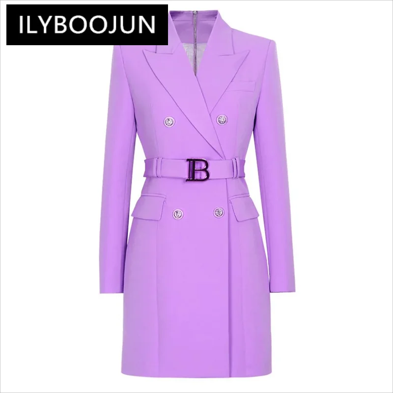 Office Lady New Autumn Elegant Violet Color Street Blet Blazer Fall Winter Women Quality Chic Dresses
Office Lady New Autumn Elegant Violet Color Street Blet Blazer Fall Winter Women Quality Chic Dresses