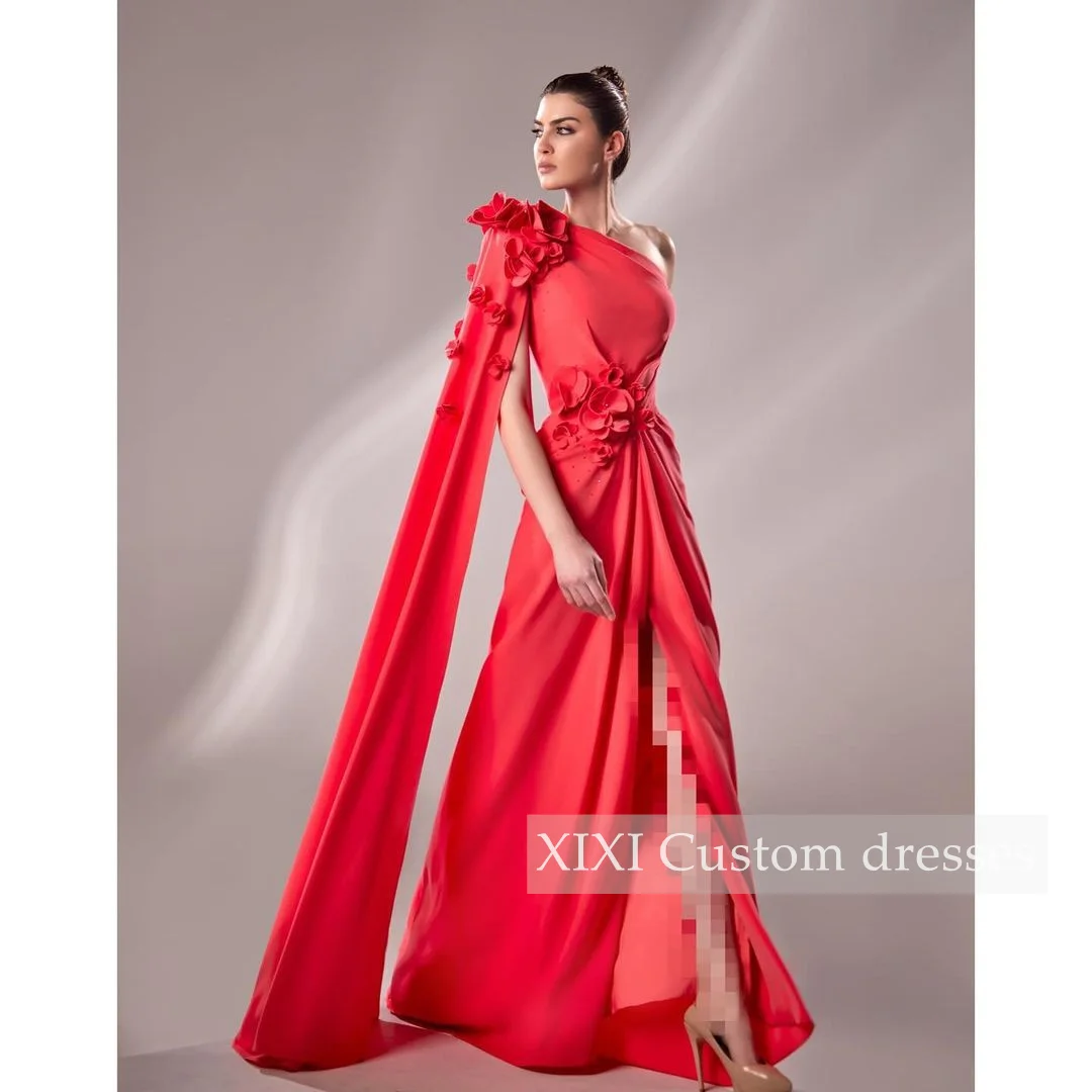 XIXI فساتين سهرة فساتين سهرة Red One-Shoulder Zipper Up Ruffle Chiffon Floor-Length Wedding Party Dress Vestidos De Festa Evenin
XIXI فساتين سهرة فساتين سهرة Red One-Shoulder Zipper Up Ruffle Chiffon Floor-Length Wedding Party Dress Vestidos De Festa Evenin