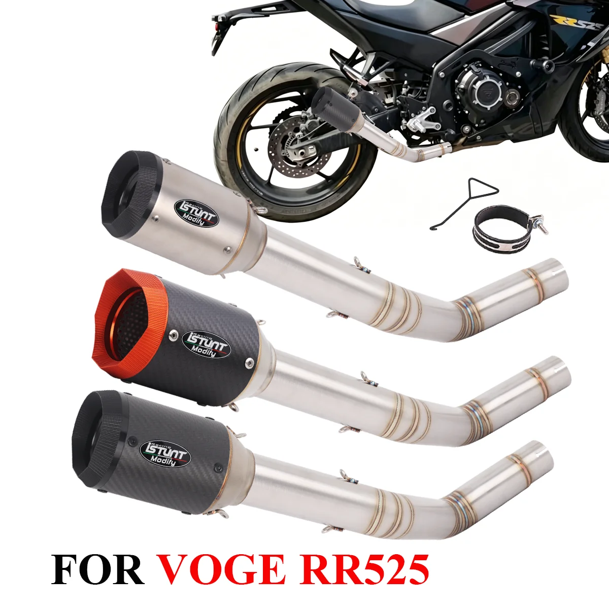 Выхлопная труба Slip-On для мотоцикла VOGE RR525 525RR (все года выпуска), соединительная труба среднего звена, 51 мм, нержавеющая сталь, для выхлопной системы RR525
Выхлопная труба Slip-On для мотоцикла VOGE RR525 525RR (все года выпуска), соединительная труба среднего звена, 51 мм, нержавеющая сталь, для выхлопной системы RR525