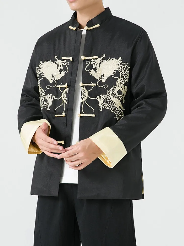 Мужская зимняя куртка-танкун из хлопка с воротником-стойкой, утепленная, традиционная китайская, с длинными рукавами, повседневная верхняя одежда
Мужская зимняя куртка-танкун из хлопка с воротником-стойкой, утепленная, традиционная китайская, с длинными рукавами, повседневная верхняя одежда