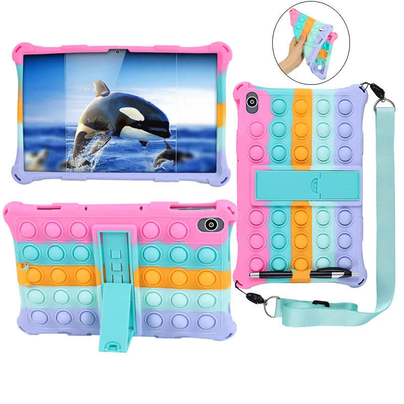 Kids Case for Teclast P20 HD M40 M40 Pro P20S 10.1 inch P30s T50 11'' Silicone Decompression Bubble Tablet Shoulder Strap Cover
Kids Case for Teclast P20 HD M40 M40 Pro P20S 10.1 inch P30s T50 11'' Silicone Decompression Bubble Tablet Shoulder Strap Cover