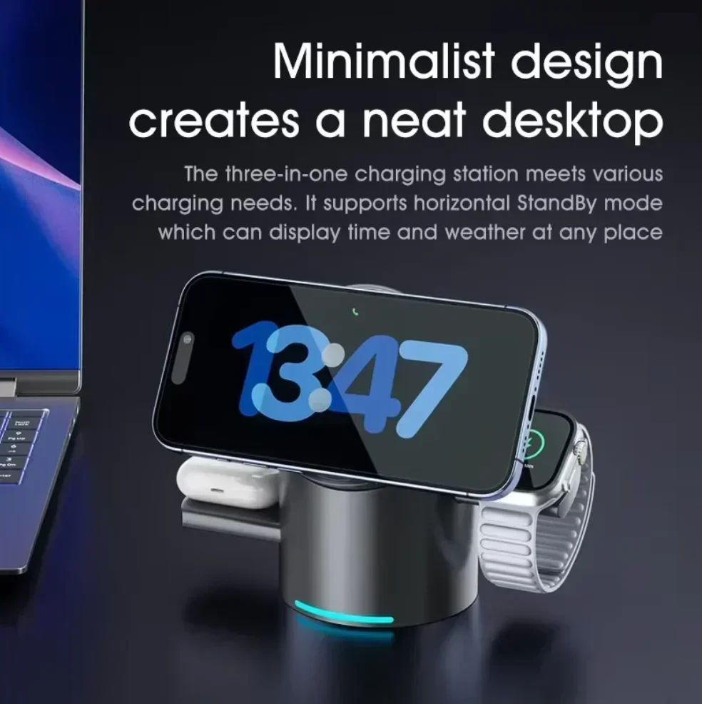 15W Qi2 IWatch Wireless Charger Tempered Glass Panel Magnetic Touch Wireless Charger For iPhone17, Samsung AirPods & BT Earphone
15W Qi2 IWatch Wireless Charger Tempered Glass Panel Magnetic Touch Wireless Charger For iPhone17, Samsung AirPods & BT Earphone