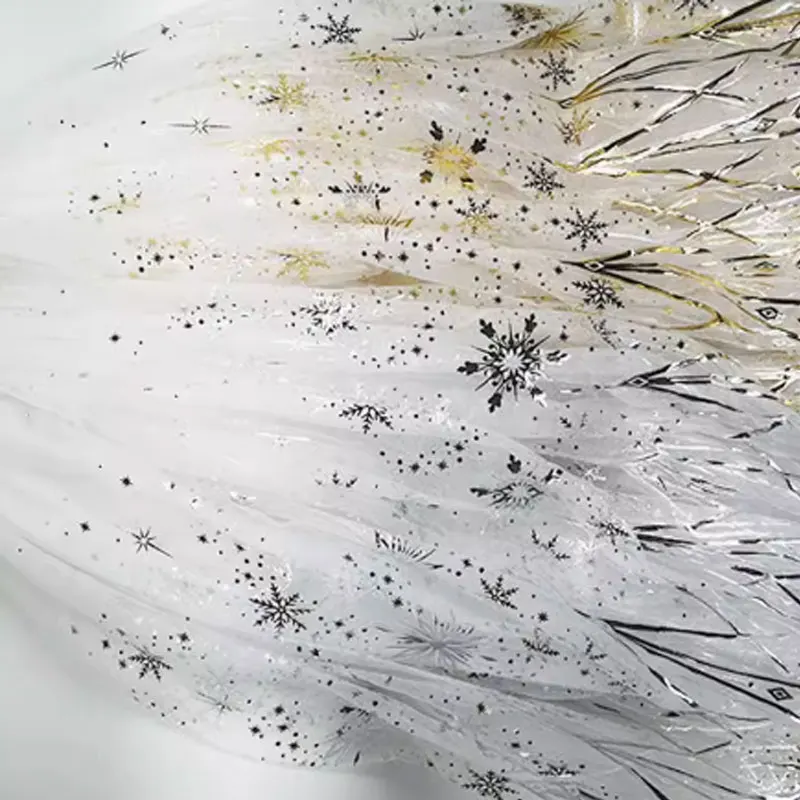 5Meters Princess Skirt Theme Party Snowflake Patern Printing Fabric White Gold Stamp Silver Pressed DIY Dress designer fabric
5Meters Princess Skirt Theme Party Snowflake Patern Printing Fabric White Gold Stamp Silver Pressed DIY Dress designer fabric
