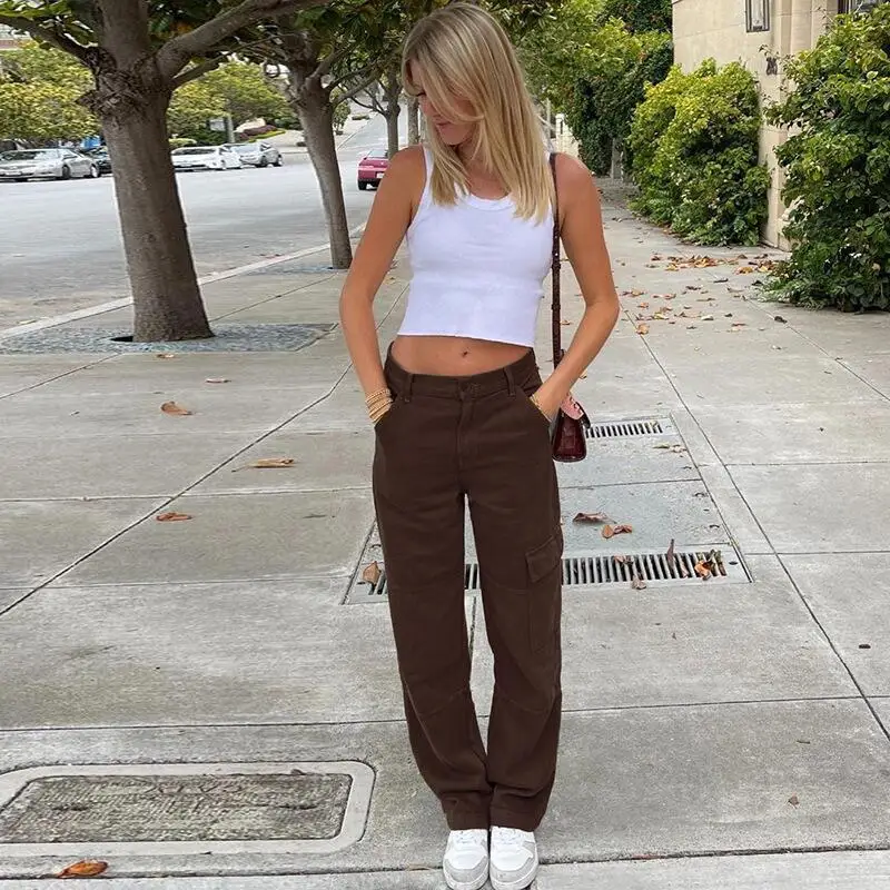 Street Trend Retro Multi-pocket Cargo Pants,The New Fall Fashion Simple Comfortable Washed High-waisted Straight Leg Jeans Women
Street Trend Retro Multi-pocket Cargo Pants,The New Fall Fashion Simple Comfortable Washed High-waisted Straight Leg Jeans Women