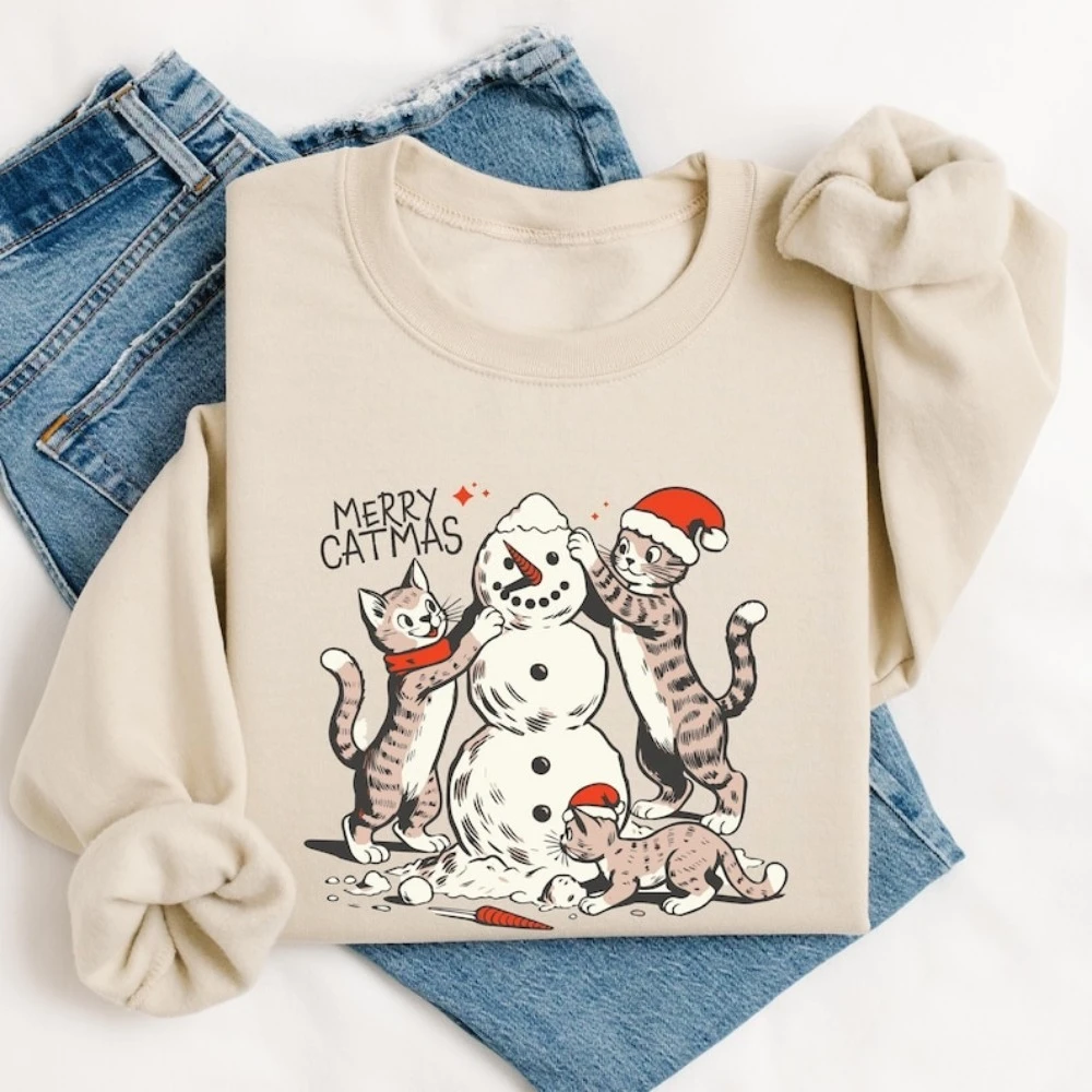 Retro Christmas Cats Sweatshirt Cats Vintage Christmas Sweater Cat Lover Nostaligia Xmas Snowman Jumper Xmas Hoodie
Retro Christmas Cats Sweatshirt Cats Vintage Christmas Sweater Cat Lover Nostaligia Xmas Snowman Jumper Xmas Hoodie