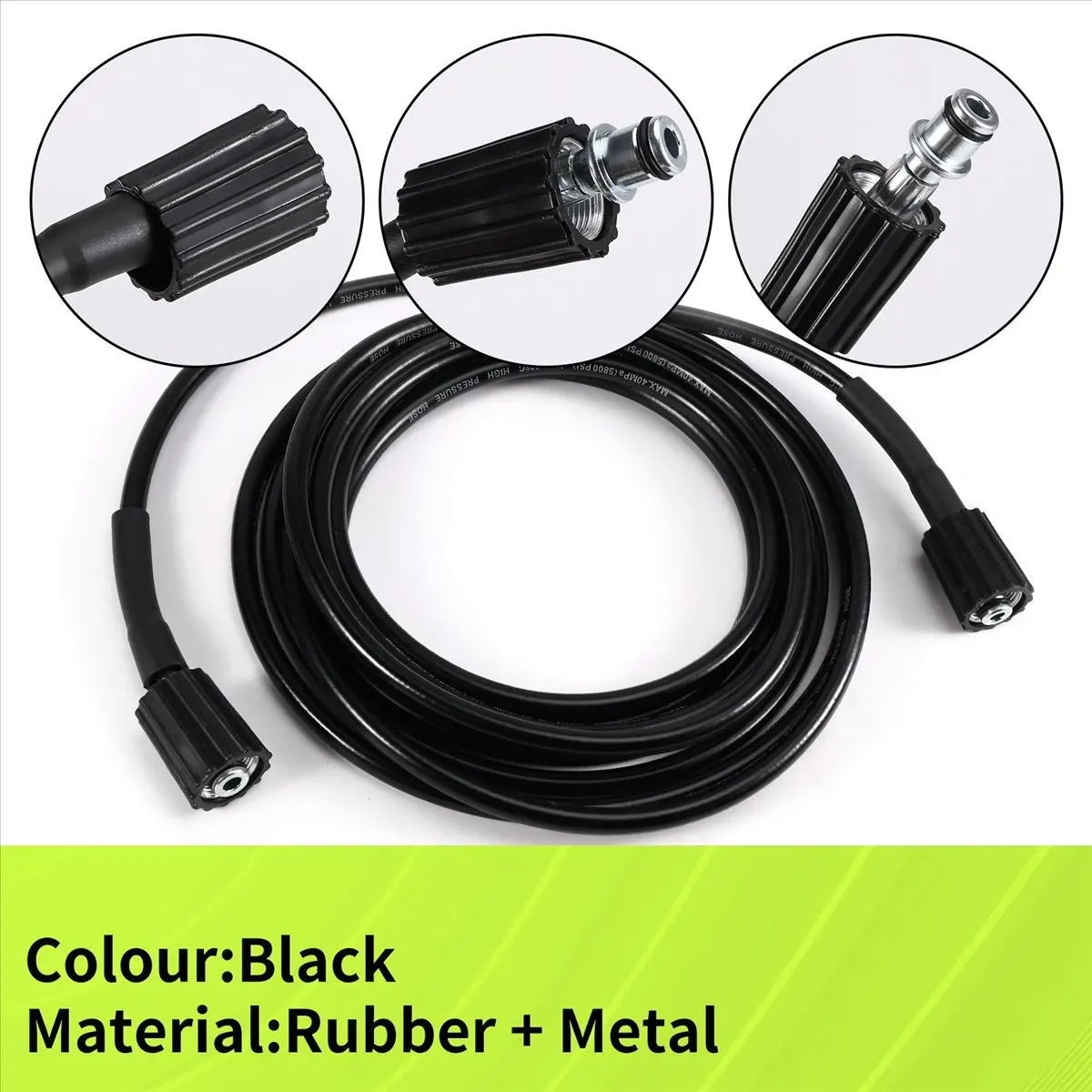 A64K Pressure Washer Hose Quick Connector Hose and Extension Coupler for Swimming Pools Siding Washing Cars Floors 6m
A64K Pressure Washer Hose Quick Connector Hose and Extension Coupler for Swimming Pools Siding Washing Cars Floors 6m