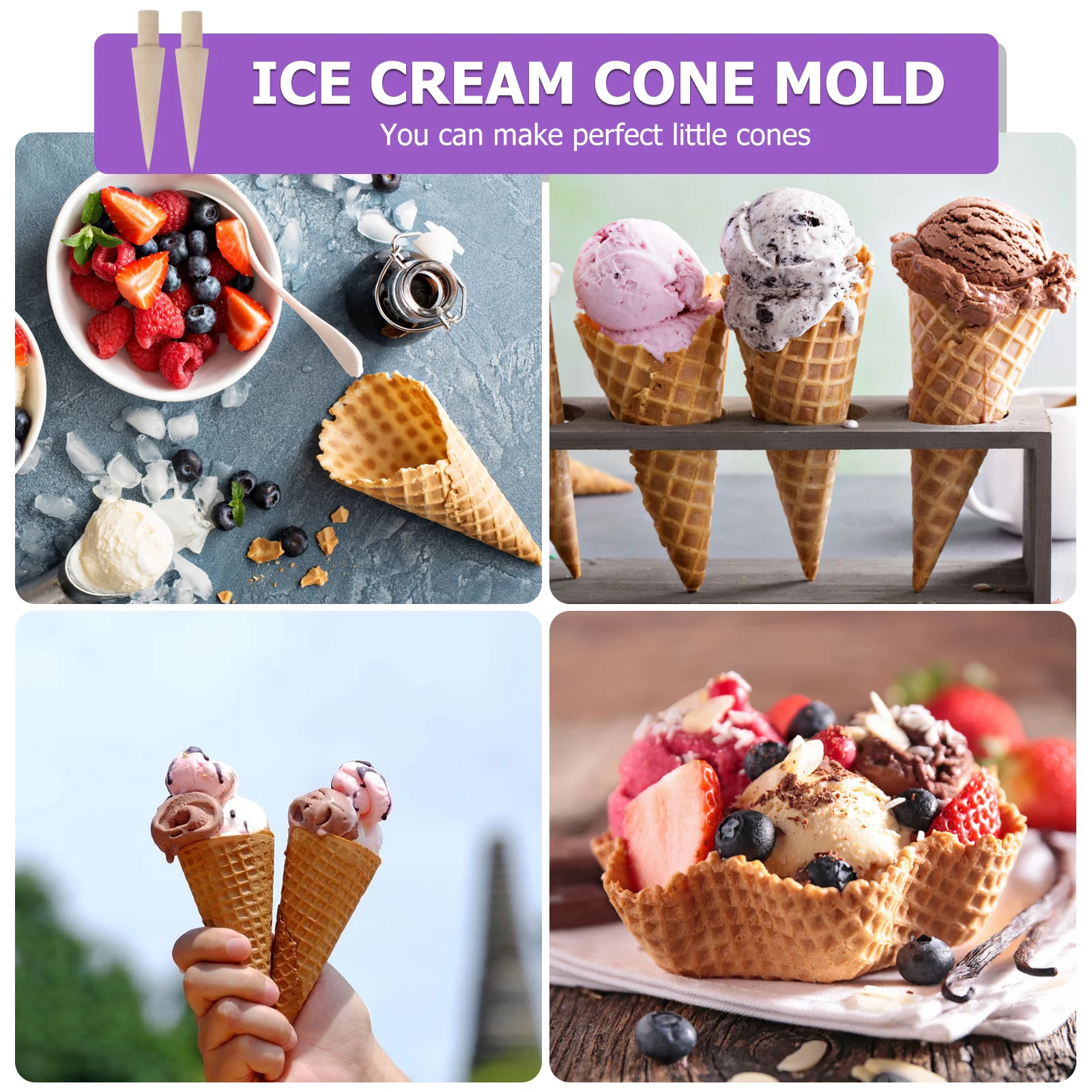 2pcs Ice Cream Mold Wooden Rolling Tool For Diy Cone Making Kitchen Cooking Tool Smooth Non-Toxic Waffle Horn Mold
2pcs Ice Cream Mold Wooden Rolling Tool For Diy Cone Making Kitchen Cooking Tool Smooth Non-Toxic Waffle Horn Mold