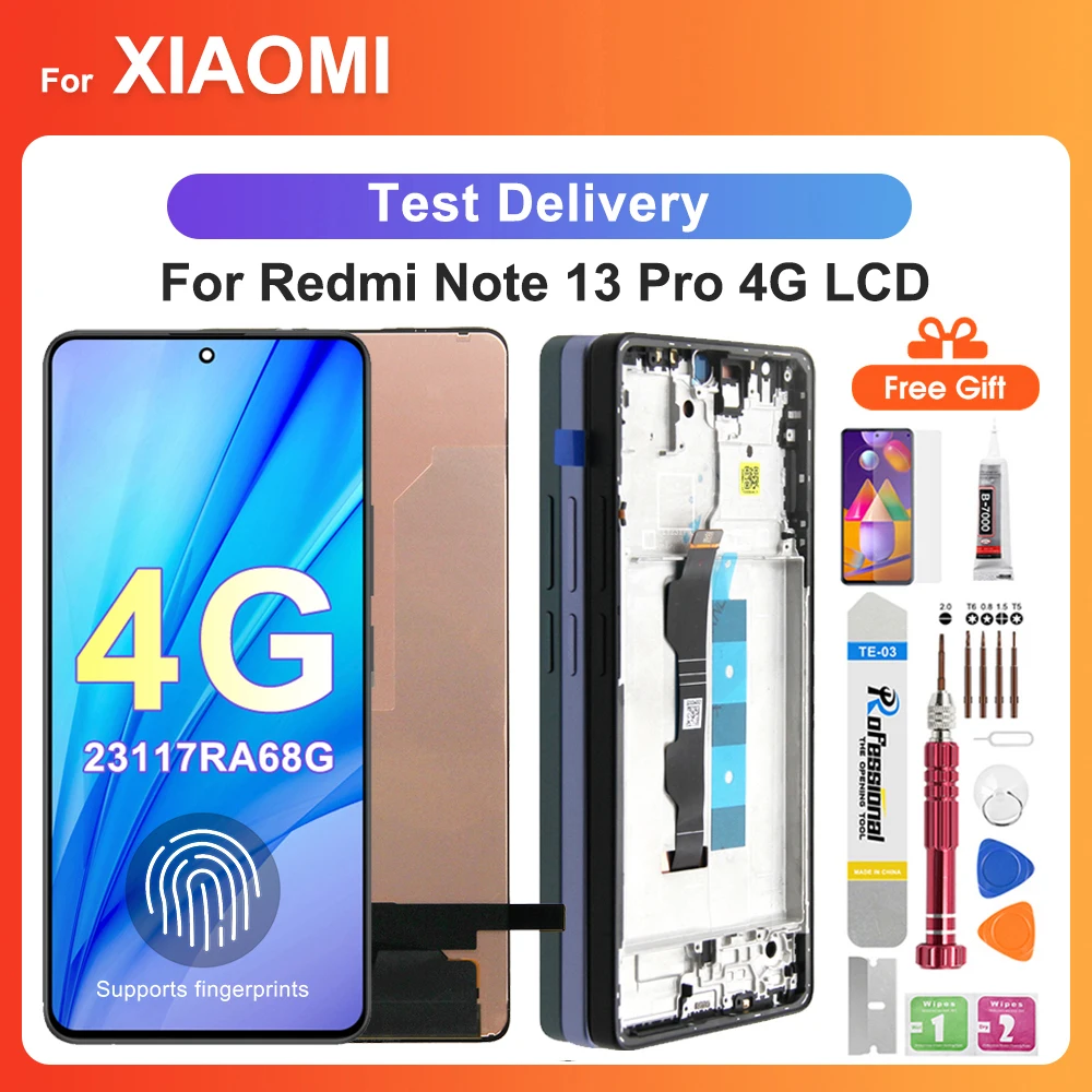 Для Xiaomi Redmi Note 13 Pro 4G 6,67 ''OEM для Redmi Note 13 Pro 23117RA68G ЖК-дисплей, сменный преобразователь сенсорного экрана в сборе
Для Xiaomi Redmi Note 13 Pro 4G 6,67 ''OEM для Redmi Note 13 Pro 23117RA68G ЖК-дисплей, сменный преобразователь сенсорного экрана в сборе