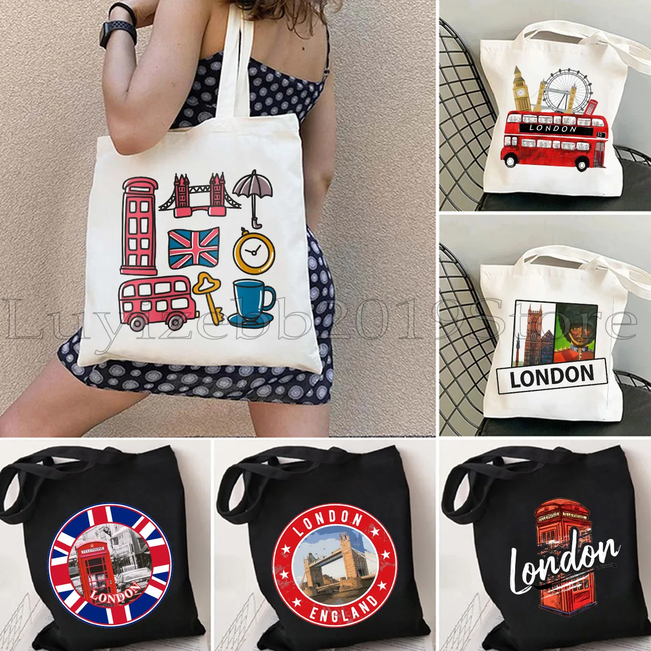 London England Flag Map Travel Tourist Canvas Tote Bag United Kingdom Bus Big Ben Bridge Phone Booth Landmark Trip Gifts Handbag
London England Flag Map Travel Tourist Canvas Tote Bag United Kingdom Bus Big Ben Bridge Phone Booth Landmark Trip Gifts Handbag