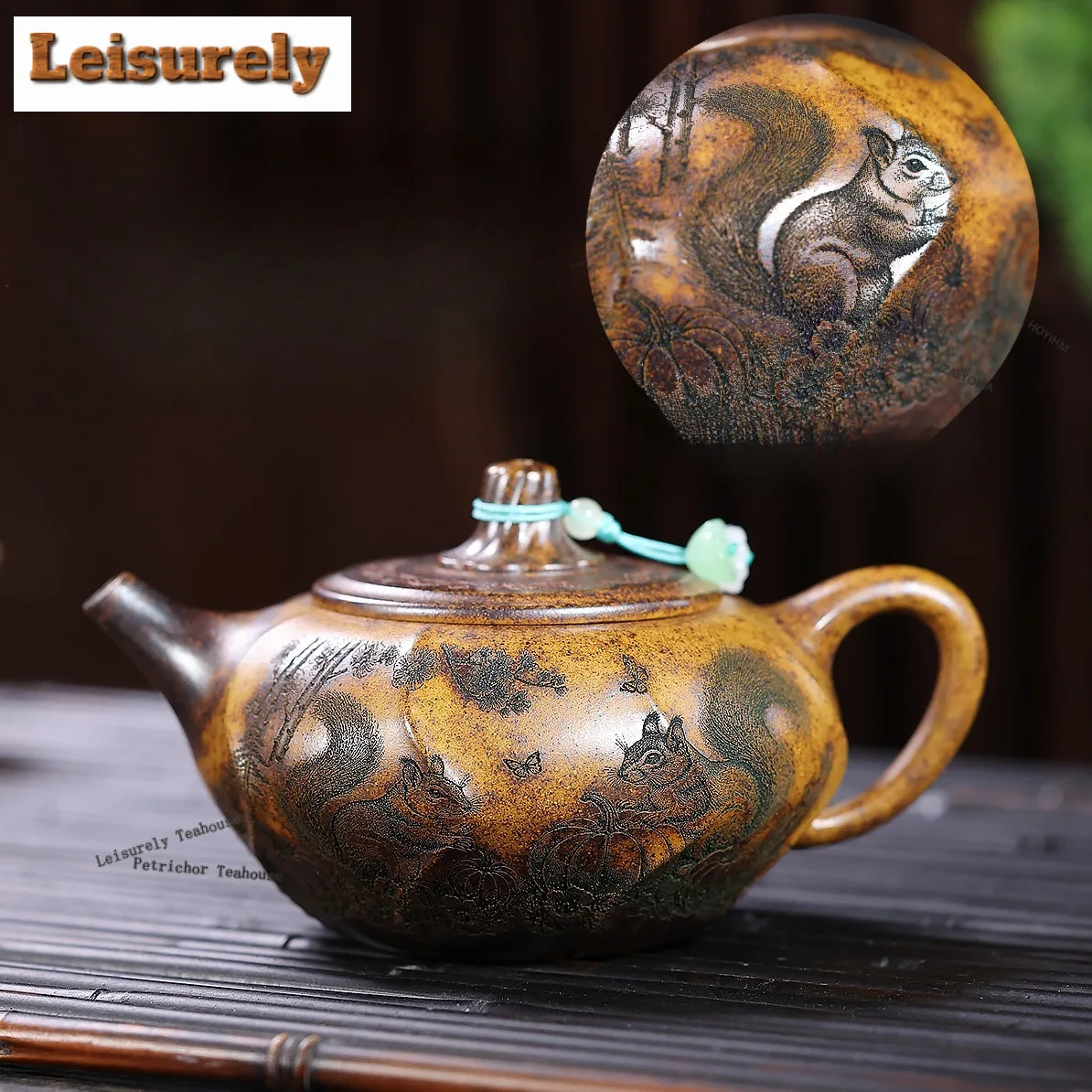 290ml Sand Luxury Yixing Purple Clay Teapots Handmade Squirrel Pot Raw Ore Dragon Bone Gold Mud Kettle Zisha Tea Set Tea Items
290ml Sand Luxury Yixing Purple Clay Teapots Handmade Squirrel Pot Raw Ore Dragon Bone Gold Mud Kettle Zisha Tea Set Tea Items