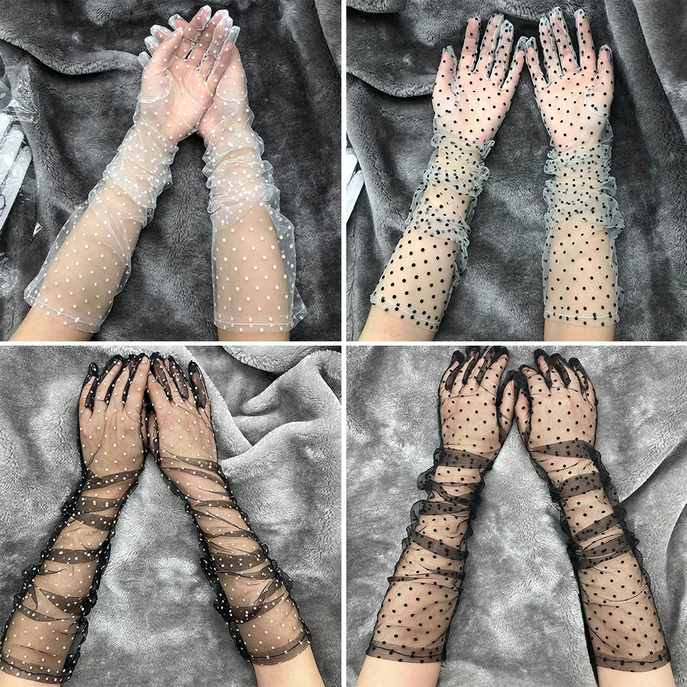 Vintage Ultra Thin Long Tulle Gloves Stretchy Sunscreen Mesh Gauze Gloves Summer Transparent Gloves for Women Girls Wedding
Vintage Ultra Thin Long Tulle Gloves Stretchy Sunscreen Mesh Gauze Gloves Summer Transparent Gloves for Women Girls Wedding
