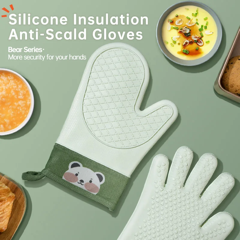 Zackoo Silicone Oven Gloves Anti-slip Extended And thickened High Temperature Resistant Gloves kitchen Baking Tools Anti-scald
Zackoo Silicone Oven Gloves Anti-slip Extended And thickened High Temperature Resistant Gloves kitchen Baking Tools Anti-scald