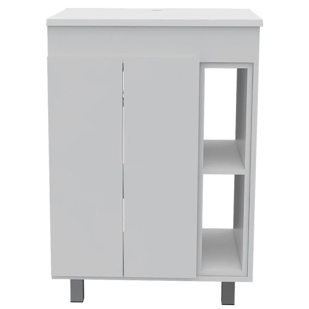 White 2-Shelf Rectangle Freestanding Vanity Cabinet bathroom cabinet
White 2-Shelf Rectangle Freestanding Vanity Cabinet bathroom cabinet