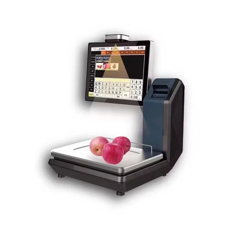 Economical AI Pos Scale With Label And Receipt Printer Personal Scale For Retail Fruit Vegetable Shop