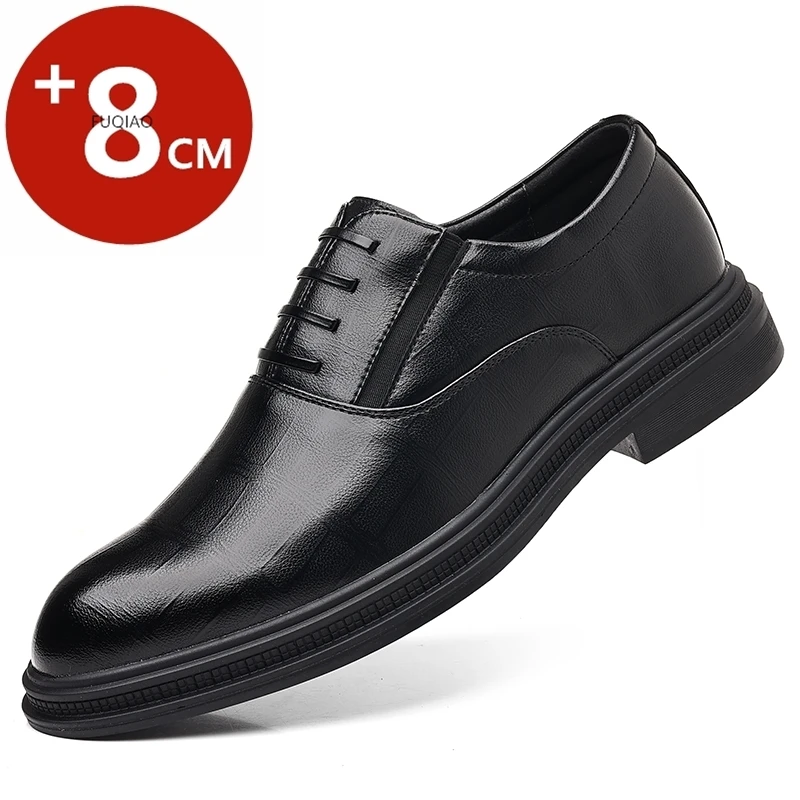 Мужские кожаные деловые туфли-лифты большого размера, оксфорды со скрытой высотой 6/8 см, деловые модельные туфли для жениха для свадебного офиса
Мужские кожаные деловые туфли-лифты большого размера, оксфорды со скрытой высотой 6/8 см, деловые модельные туфли для жениха для свадебного офиса