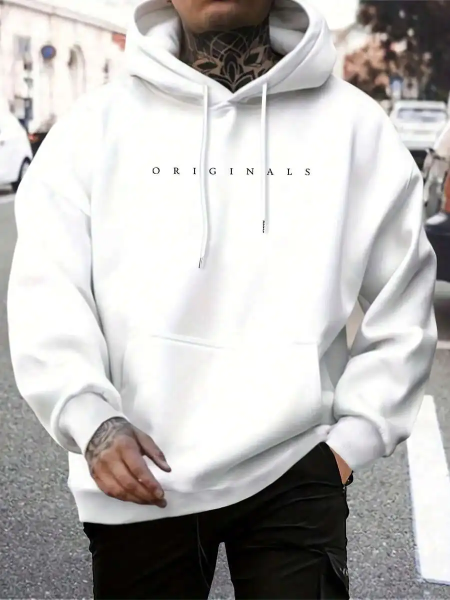 Oversized Fleece-Lined Hooded Sweatshirt For Men Letter Print Relaxed Fit Pocket Adjustable Drawstring Autumn Winter
Oversized Fleece-Lined Hooded Sweatshirt For Men Letter Print Relaxed Fit Pocket Adjustable Drawstring Autumn Winter