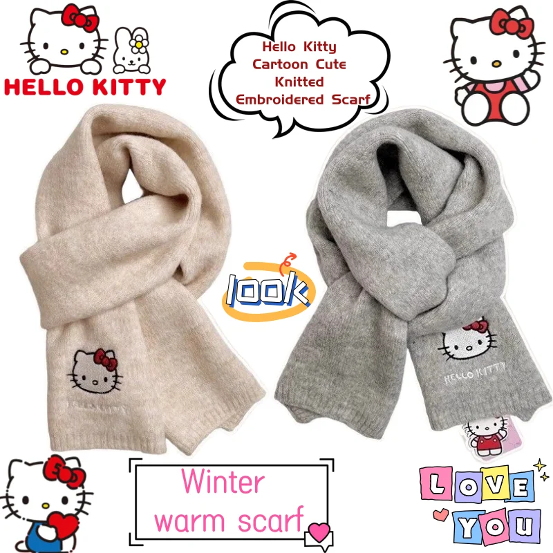 Sanrio Hello Kitty мультфильм милый креативный Kawaii вязаный шарф с вышивкой персонализированный аниме периферийные устройства зимний теплый шарф подарок
Sanrio Hello Kitty мультфильм милый креативный Kawaii вязаный шарф с вышивкой персонализированный аниме периферийные устройства зимний теплый шарф подарок